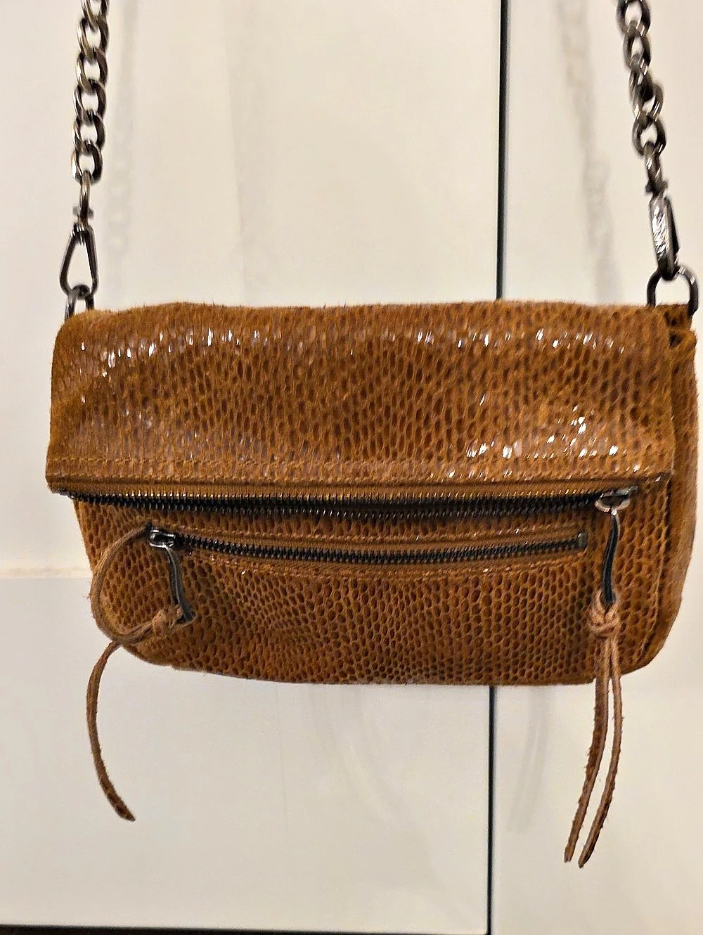Sorial LeatherBrown Textured Crossbody Bag